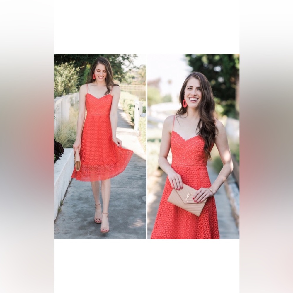 J Crew Size 4 Coral lace dress